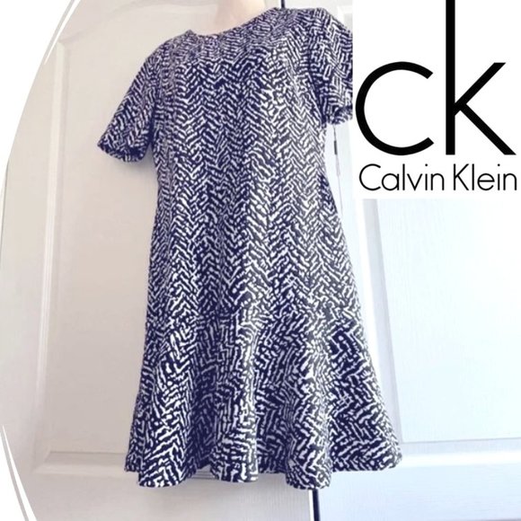Calvin Klein Dresses & Skirts - NWT Calvin Klein Black & White dress size 6 Jackie O style dress Flowy